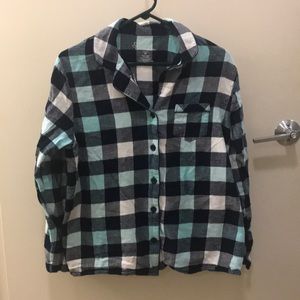 Plaid pajama shirt